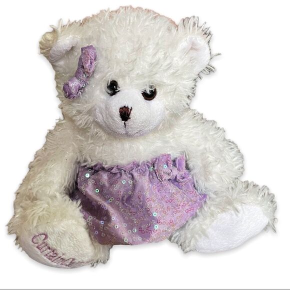 Ballet Cuddly Bear with Sequin Tutu and Bow “Curtain Call” - Picture 1 of 9